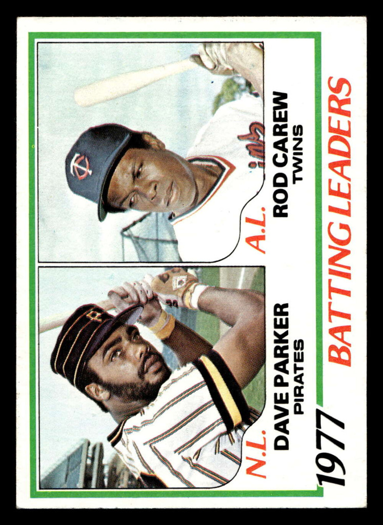 1978 Topps #201 Dave Parker/Rod Carew Batting Leaders Ex-Mint  ID: 519393