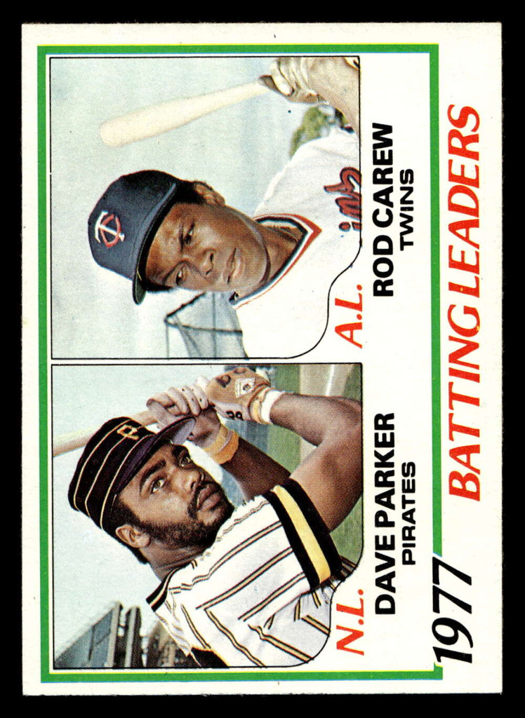 1978 Topps #201 Dave Parker/Rod Carew Batting Leaders Near Mint+  ID: 519394