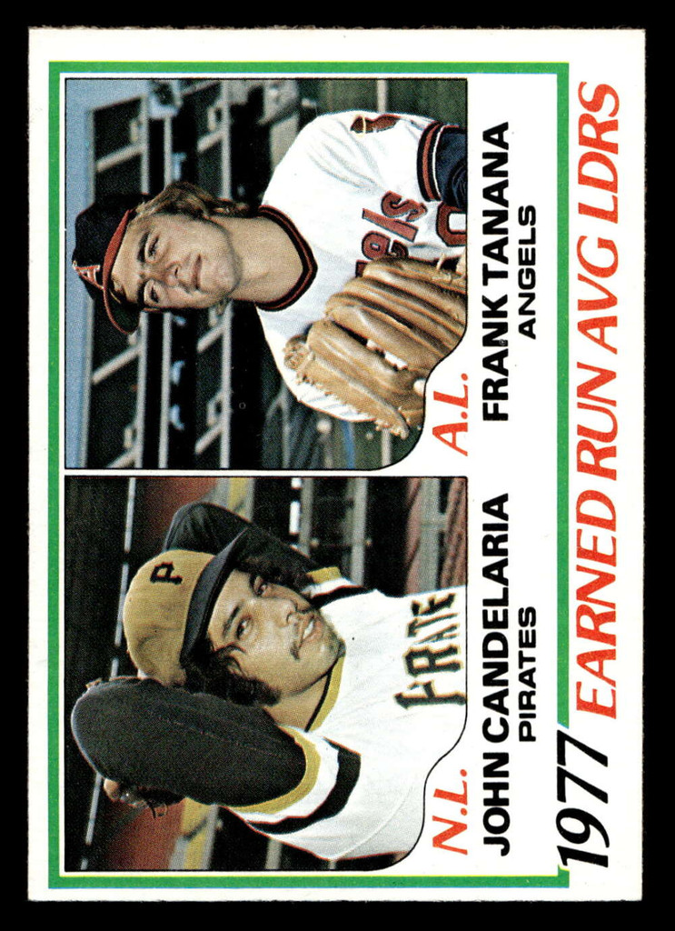 1978 Topps #207 John Candelaria/Frank Tanana ERA Leaders DP Near Mint  ID: 519487