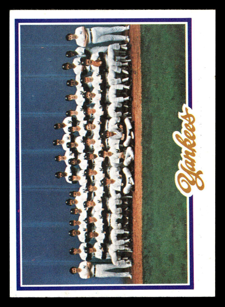 1978 Topps #282 Yankees Team Near Mint+  ID: 519793