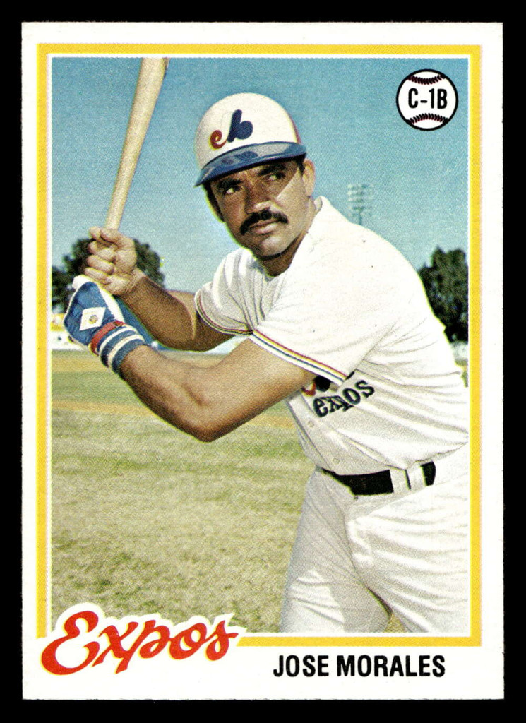 1978 Topps #374 Jose Morales Red Stitching Near Mint+  ID: 520163