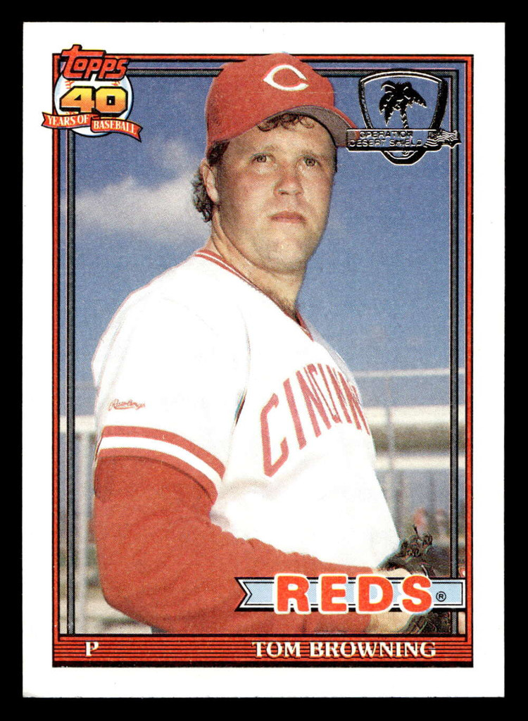 1991 Topps Desert Shield #151 Tom Browning Ex-Mint 