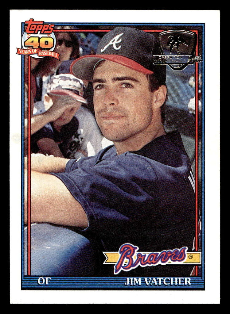 1991 Topps Desert Shield #196 Jim Vatcher Very Good Gum Stain 