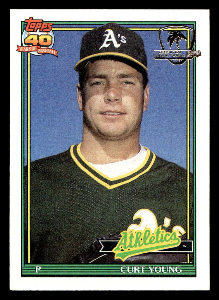 1991 Topps Desert Shield #473 Curt Young Near Mint+ 