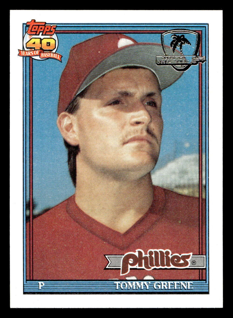 1991 Topps Desert Shield #486 Tommy Greene NM-Mint 