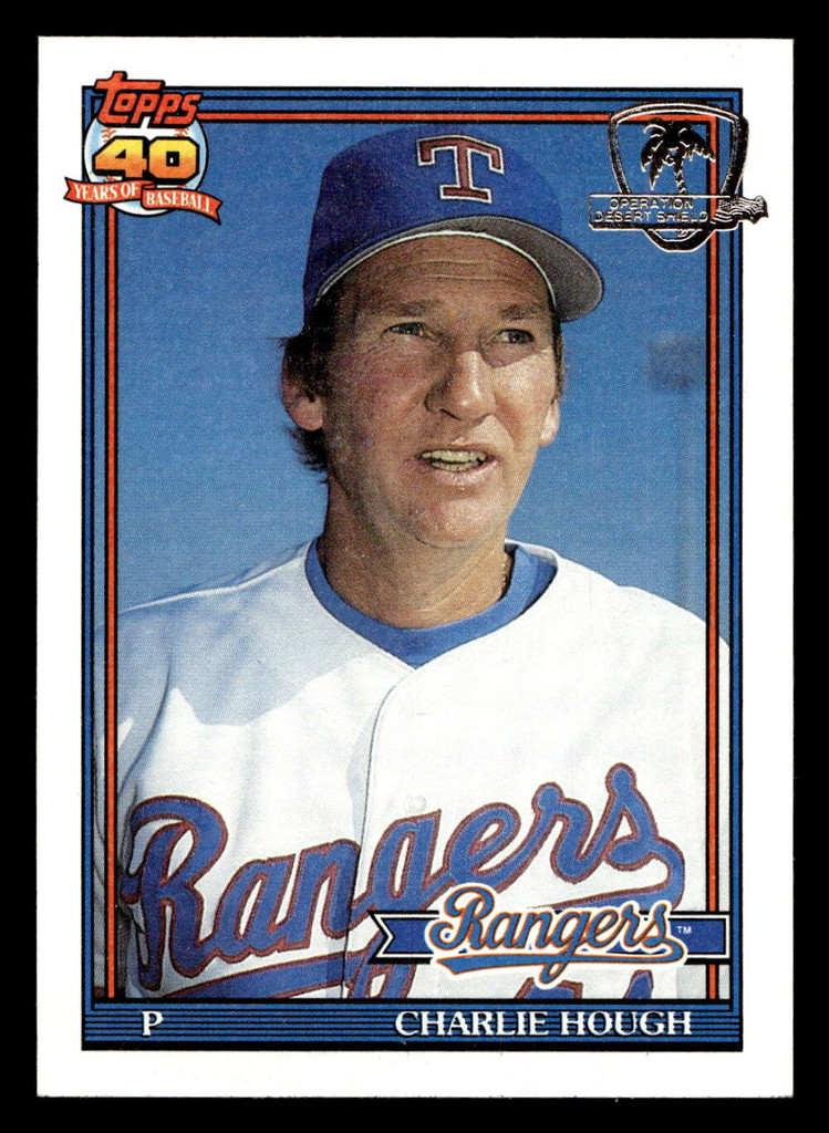 1991 Topps Desert Shield #495 Charlie Hough Near Mint+  ID: 520893