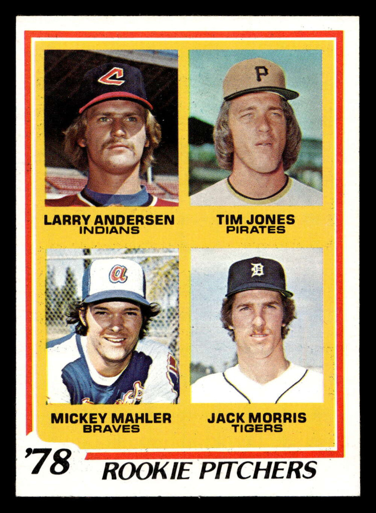 1978 Topps #703 Larry Andersen/Tim Jones/Mickey Mahler/Jack Morris Rookie Pitchers Near Mint RC Rookie  ID: 521831