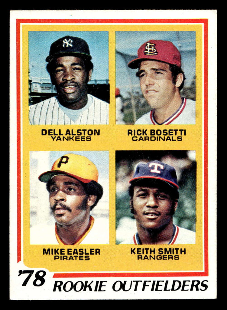 1978 Topps #710 Dell Alston/Rick Bosetti/Mike Easler/Keith Smith Rookie Outfielders Ex-Mint RC Rookie  ID: 521857