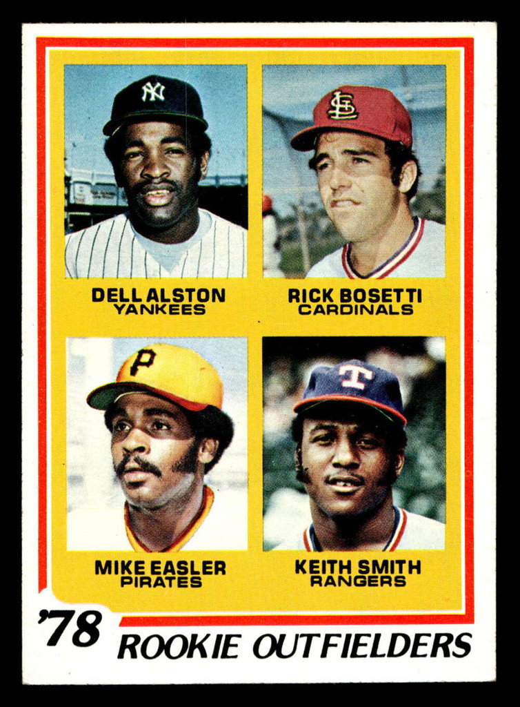 1978 Topps #710 Dell Alston/Rick Bosetti/Mike Easler/Keith Smith Rookie Outfielders Ex-Mint RC Rookie  ID: 521860