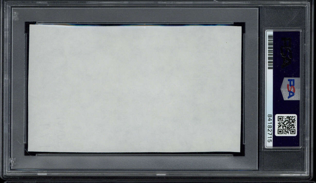 Muhammad Ali Index Card Signed Auto PSA/DNA Slab ID: 522191