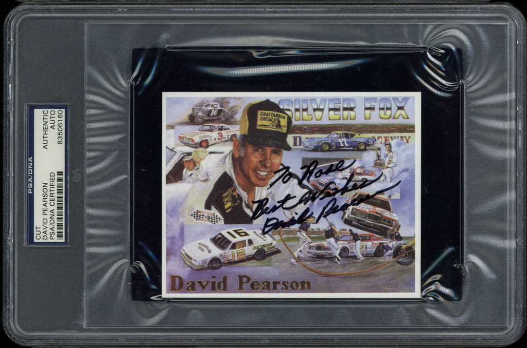 David Pearson Cut Signature Signed Auto PSA/DNA Slab Racing