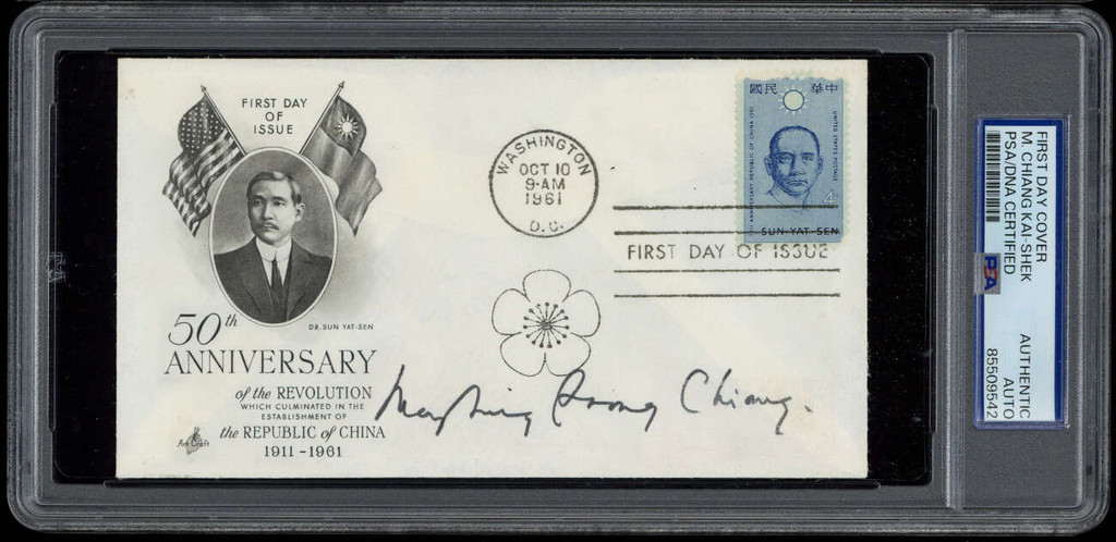 Madam Chiang Kai Shek First Day Cover 1961 Signed Auto PSA/DNA Slab