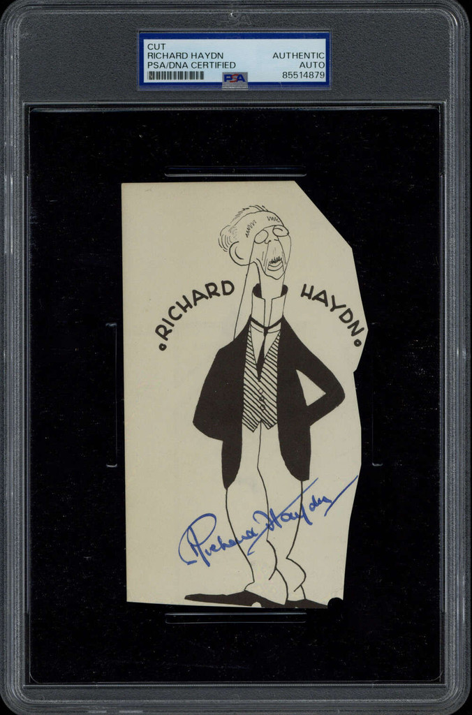 Richard Haydn Cut Signature Signed Auto PSA/DNA Slab Sound of Music