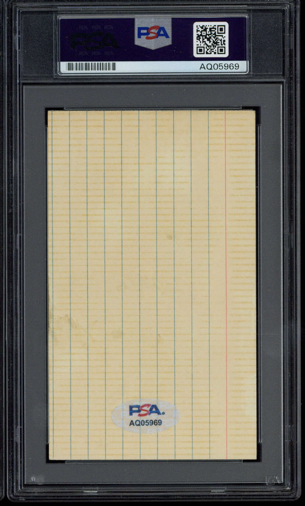 Pistol Pete Maravich Index Card Signed Auto PSA/DNA Slab PSA 9 Mint Auto