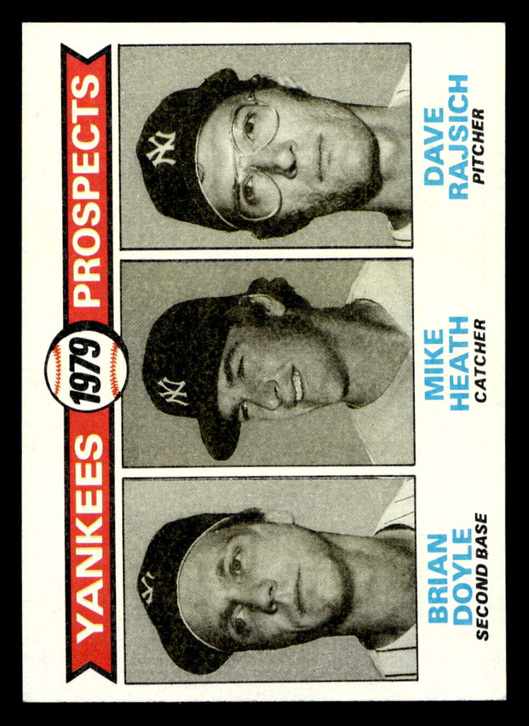 1979 Topps #710 Brian Doyle/Mike Heath/Dave Rajsich Yankees Prospects Near Mint RC Rookie  ID: 522677