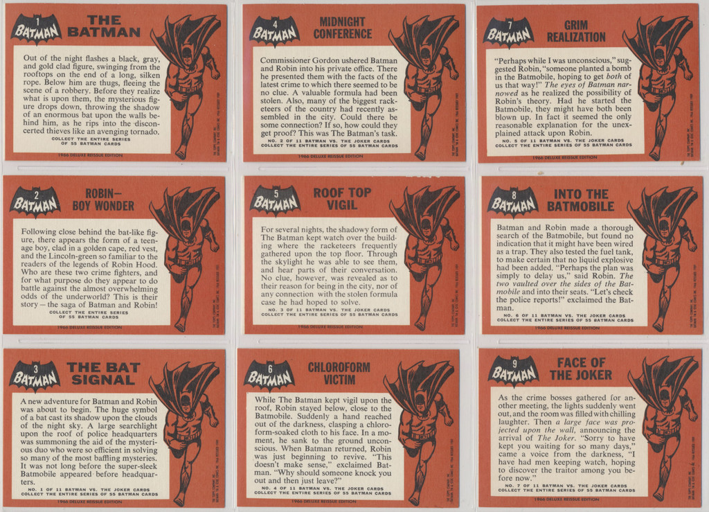 1989 Topps Batman (Black Bat) Deluxe Reissue Edition Set of 55  #*sku37208