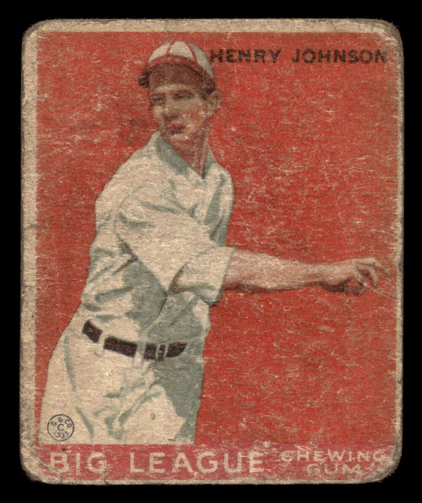1933 Goudey #14 Henry Johnson Poor RC Rookie 