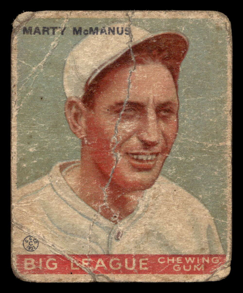 1933 Goudey #48 Marty McManus Poor RC Rookie 