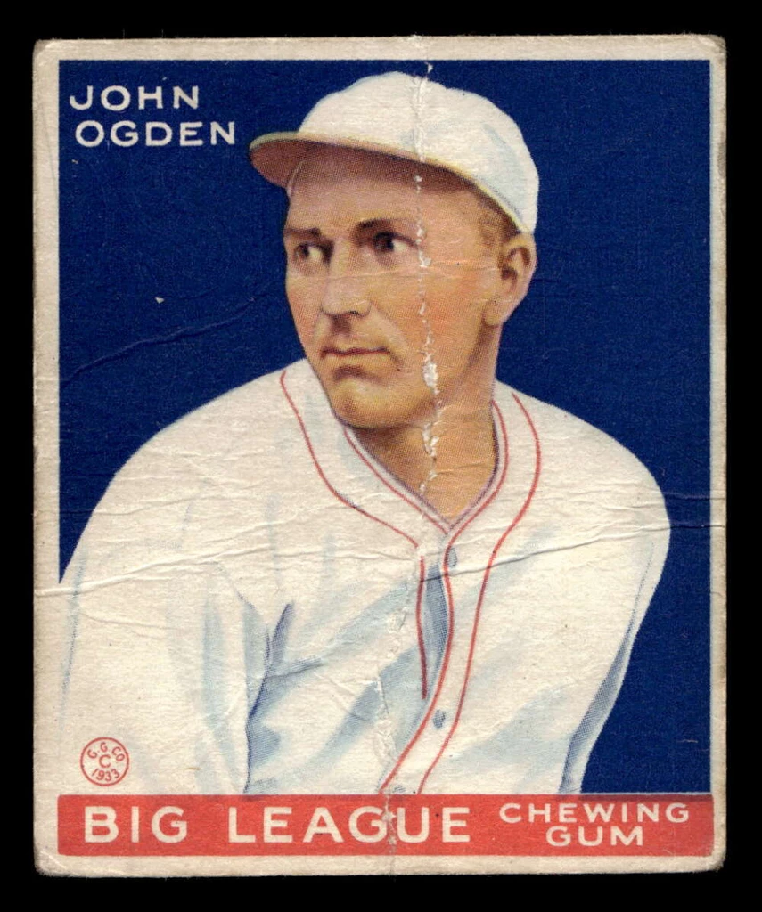 1933 Goudey #176 John Ogden Poor RC Rookie 