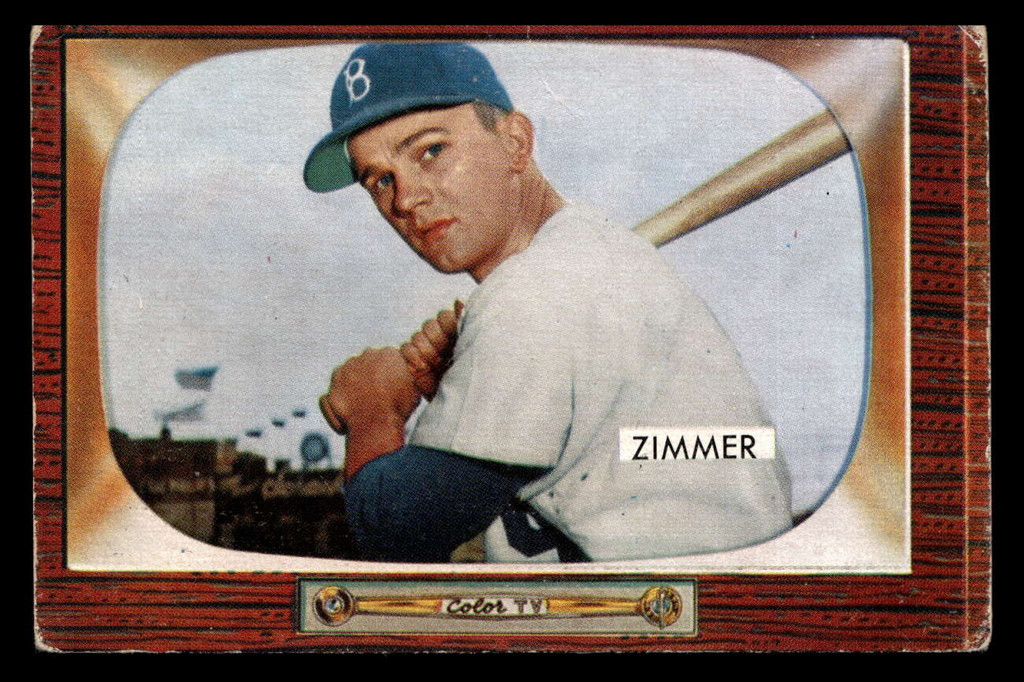 1955 Bowman #65 Don Zimmer Very Good RC Rookie  ID: 522801