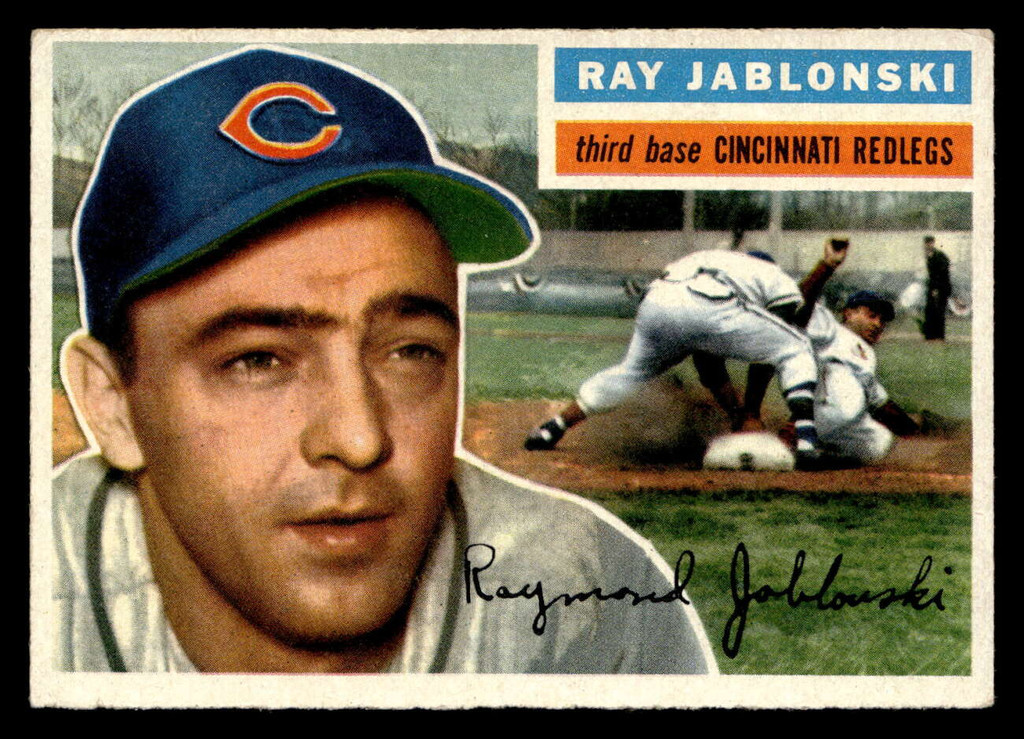 1956 Topps #86 Ray Jablonski Grey Backs Excellent+ Gray Back 