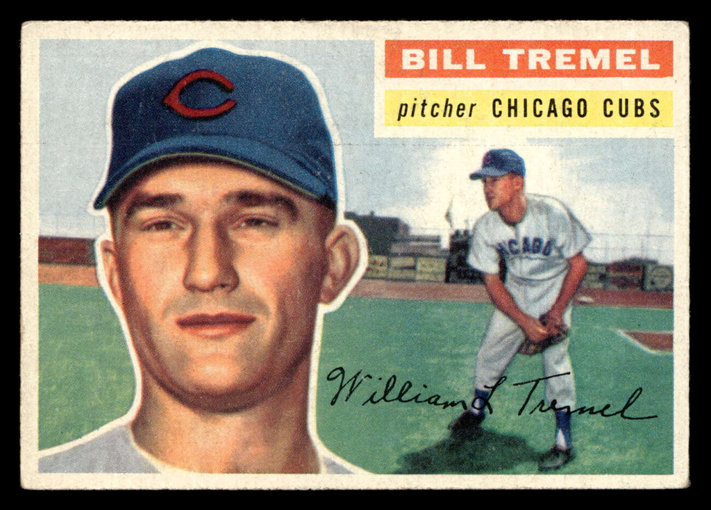 1956 Topps #96 Bill Tremel Grey Backs Excellent+ Gray Back 