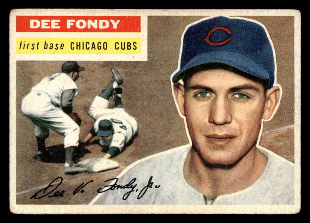 1956 Topps #112 Dee Fondy Grey Backs Very Good Gray Back 