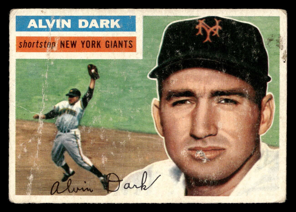 1956 Topps #148 Alvin Dark Grey Backs Poor Gray Back 