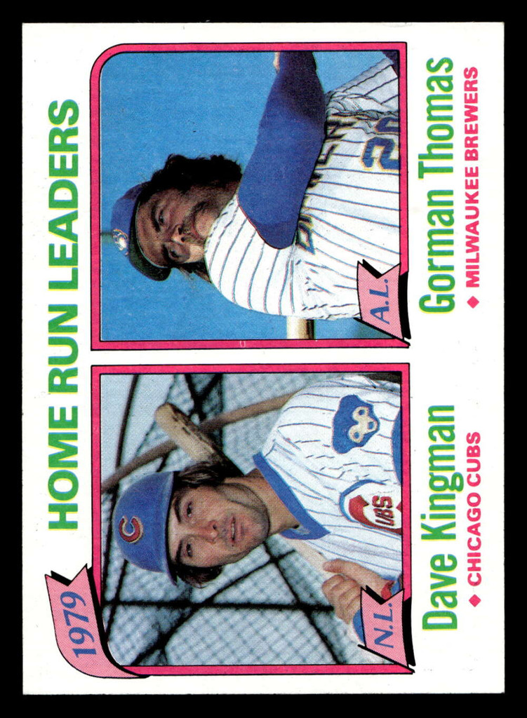 1980 Topps #202 Dave Kingman/Gorman Thomas LL Ex-Mint 