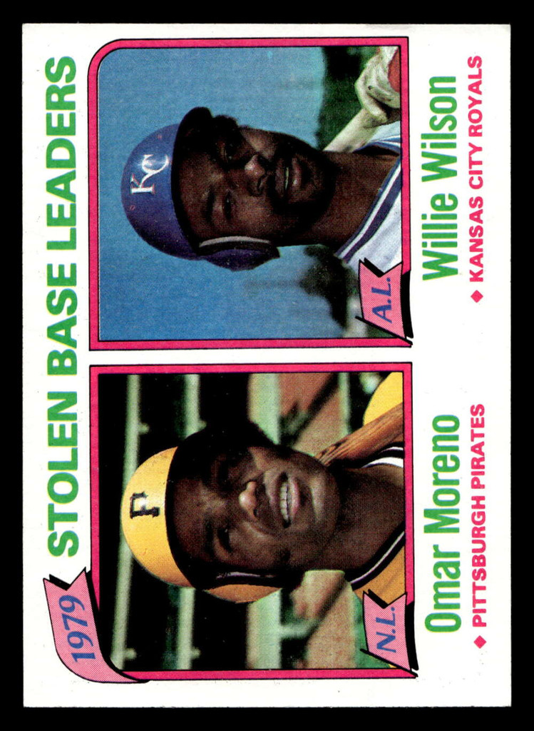 1980 Topps #204 Omar Moreno/Willie Wilson LL Near Mint 