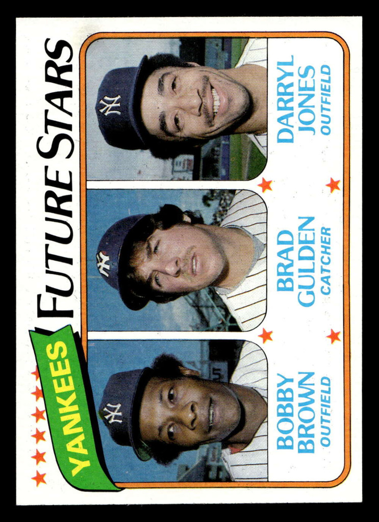 1980 Topps #670 Bobby Brown/Brad Gulden/Darryl Jones Yankees Future Stars Near Mint+ RC Rookie 