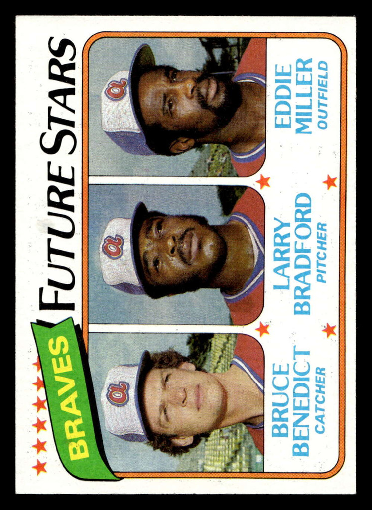 1980 Topps #675 Bruce Benedict/Larry Bradford/Eddie Miller Braves Future Stars Near Mint RC Rookie 