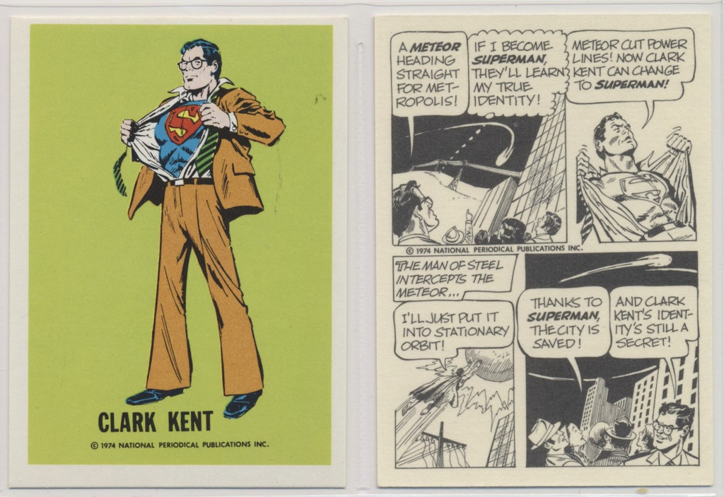 1974 National Periodical Warner Bros. Super Heroes  CLARK KENT (SUPERMAN)  #*sku37221