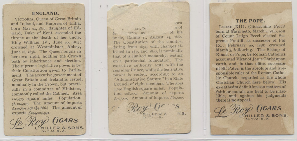 circ 1900's T98 Rulers of the World 3/50  #*sku37231