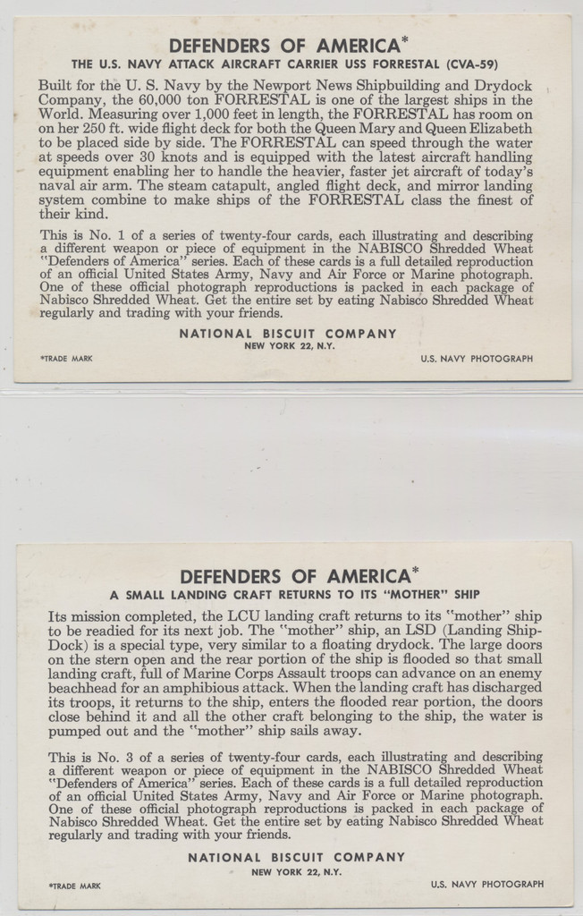 1959 Nabisco F275-3a Defenders Of America  Lot of 19/24  #*sku37244