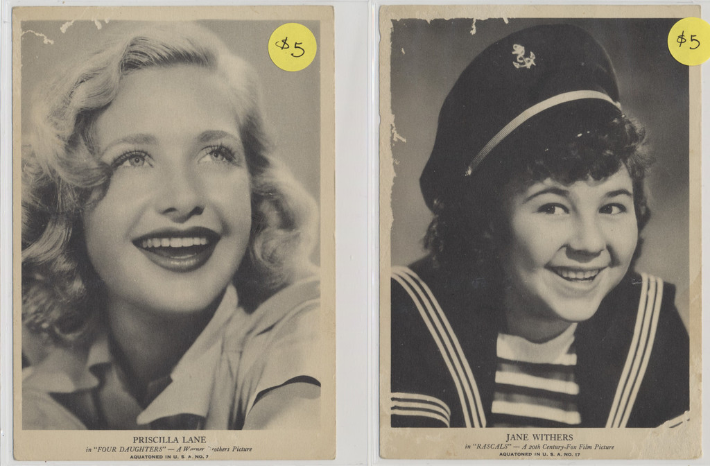 circ. 1940's Movie Stars (5" x 7")  30 different   #*sku37304
