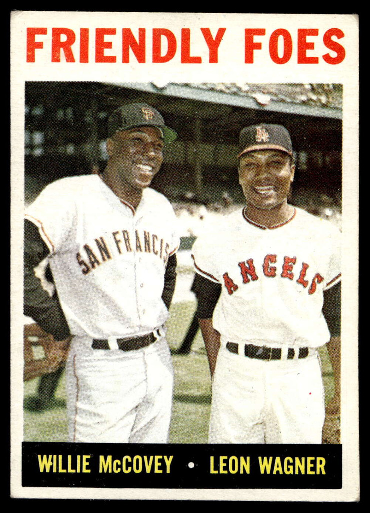 1964 Topps #41 Willie McCovey/Leon Wagner Friendly Foes Excellent+  ID: 523735