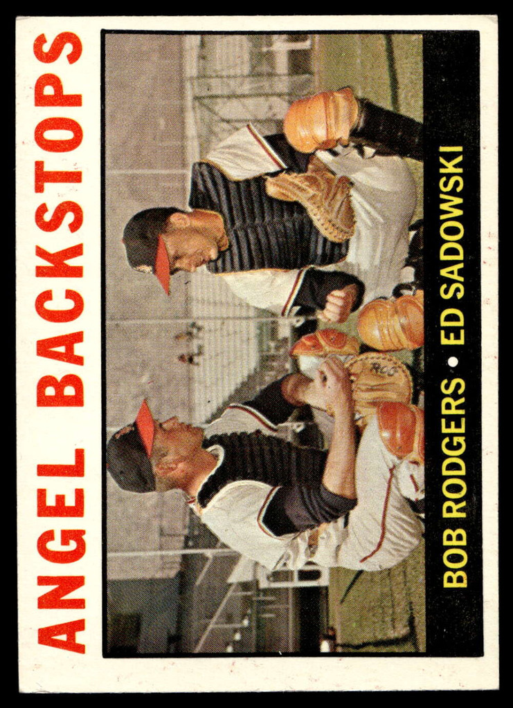 1964 Topps #61 Bob Rodgers/Ed Sadowski Angels Backstops Excellent+  ID: 523747