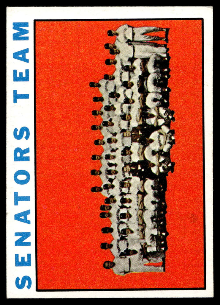 1964 Topps #343 Senators Team Ex-Mint  ID: 523939