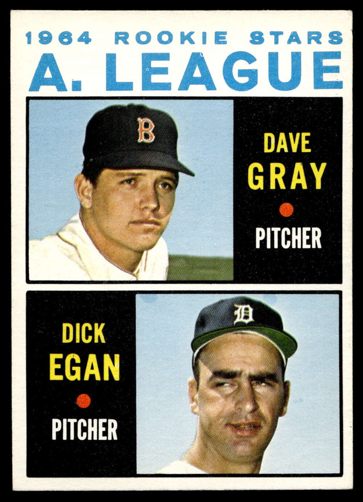 1964 Topps #572 Dave Gray/Dick Egan American League Rookies Near Mint RC Rookie 