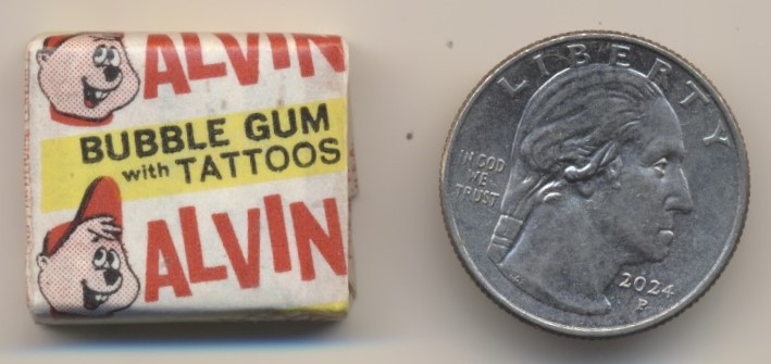circ. 1960's Fleer ALVIN Bubble Gum with Tattoos   #*sku37307