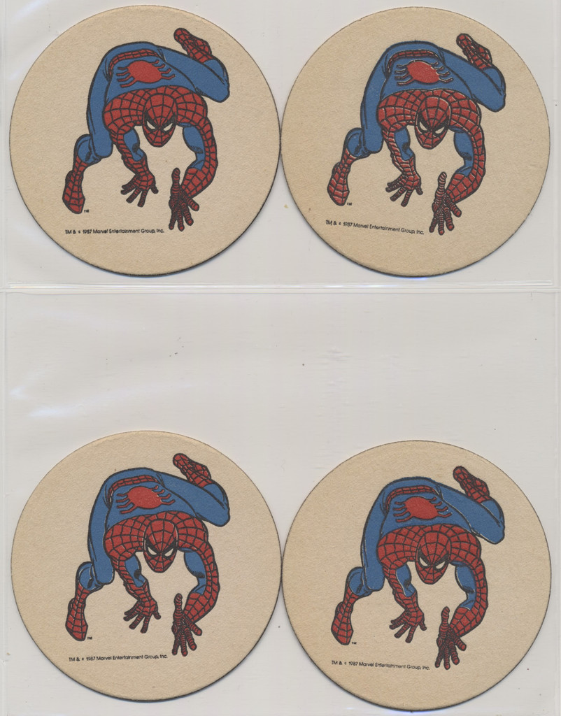 1987 Marvel Comics Amazing Spiderman Coasters (4)  #*sku37311