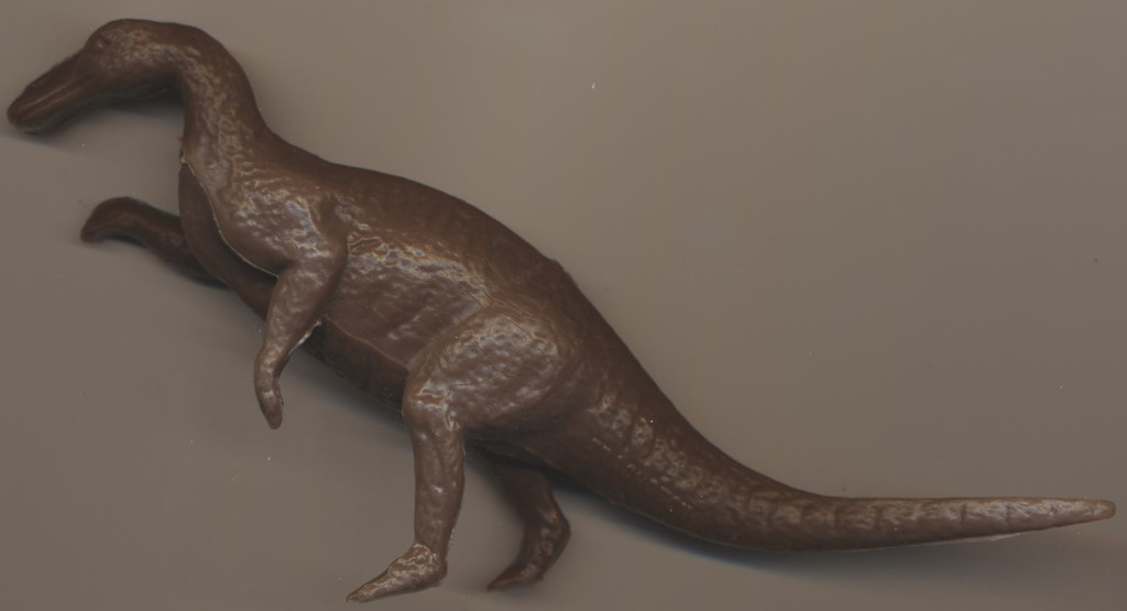 circ. 1960's MPC Trachodon Dinosaur Brown Plastic Figure  #*sku37281
