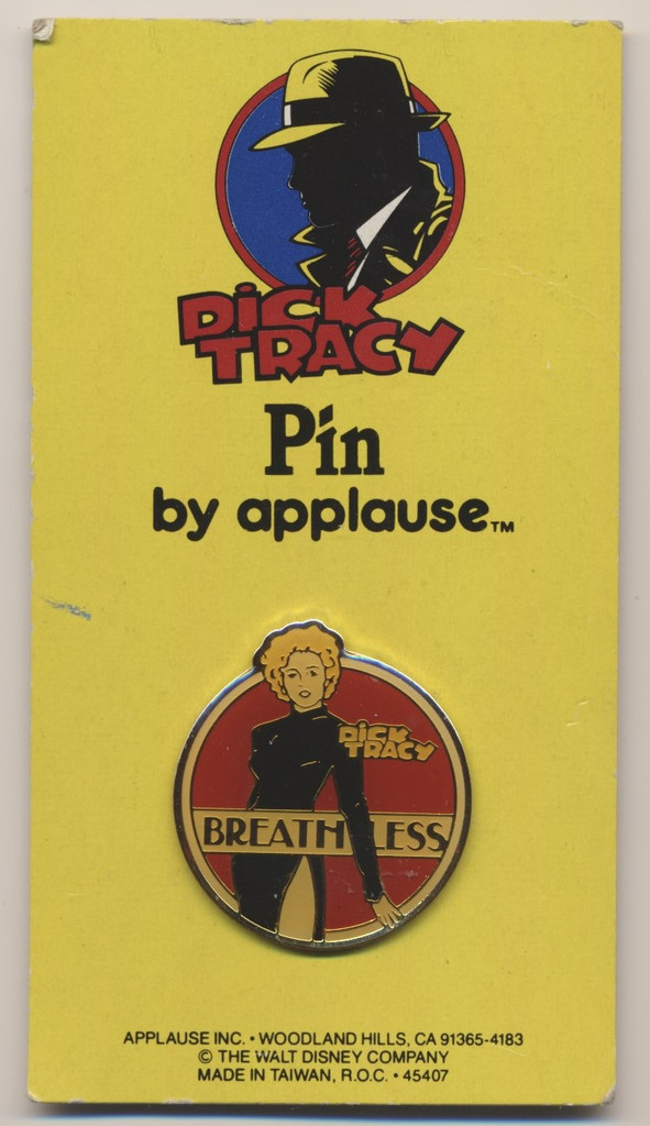 circ. 1990's Disney Dick Tracy Pin "Breathless"  #*sku37278