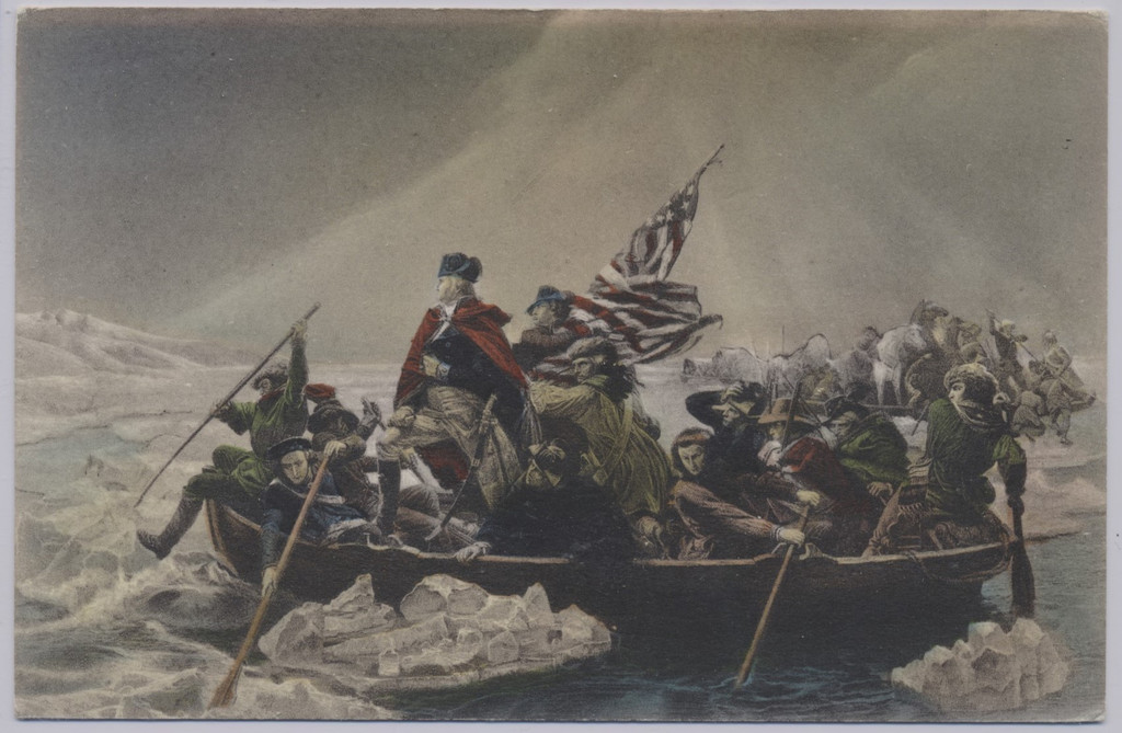 circ. 1910's Postcard "Washington Crosses the Delaware Christmas Day December 25th, 1776"  #*sku37289