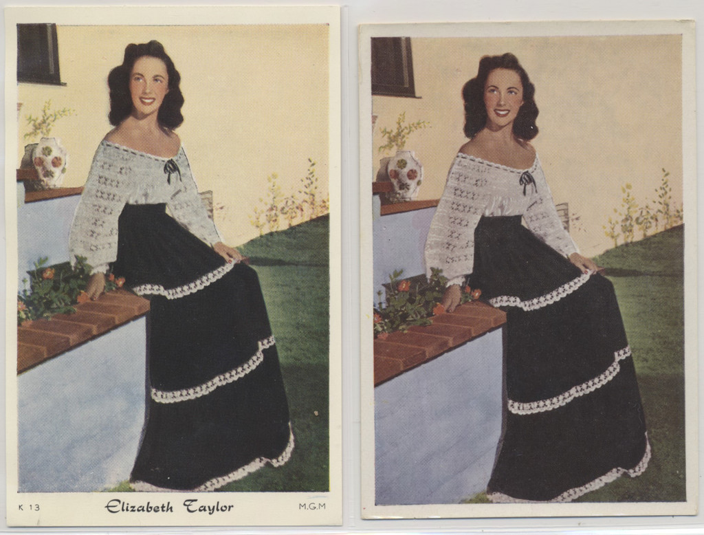 circ. 1950's Elizabeth Taylor (about 5 1/4 x 3 1/2 inches)  #*sku37321