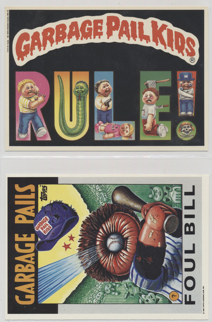 1986 Topps Garbage Pail Kids Giant Stickers Partial Set 14/15  #*sku3220a