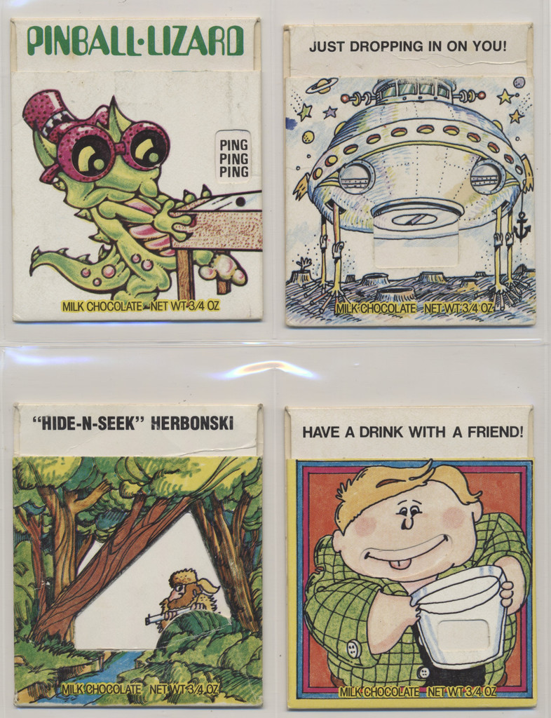 circ.1970's Trog-Lo-Dytes Action Pack Chocolate Cards Lot of 7 different plus 2 dup  #*sku37338