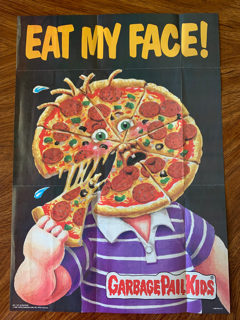 1986 Topps Garbage Pail Kids Posters (12 x 17 inches) #7 Eat My Face  #*sku37341