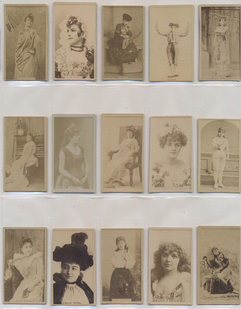 1887's - 1890's N245 Actors & Actresses Lot of 15 different  #*sku37348